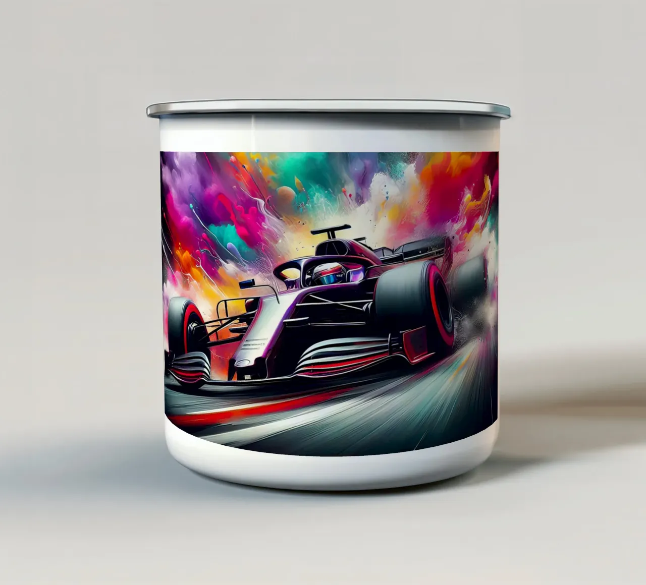 Formula 1 in acquerello tazza in smalto da ARTVI-SHOP