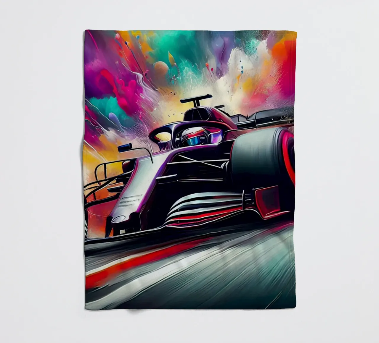 Formula 1 in acquerello coperta in pile da ARTVI-SHOP