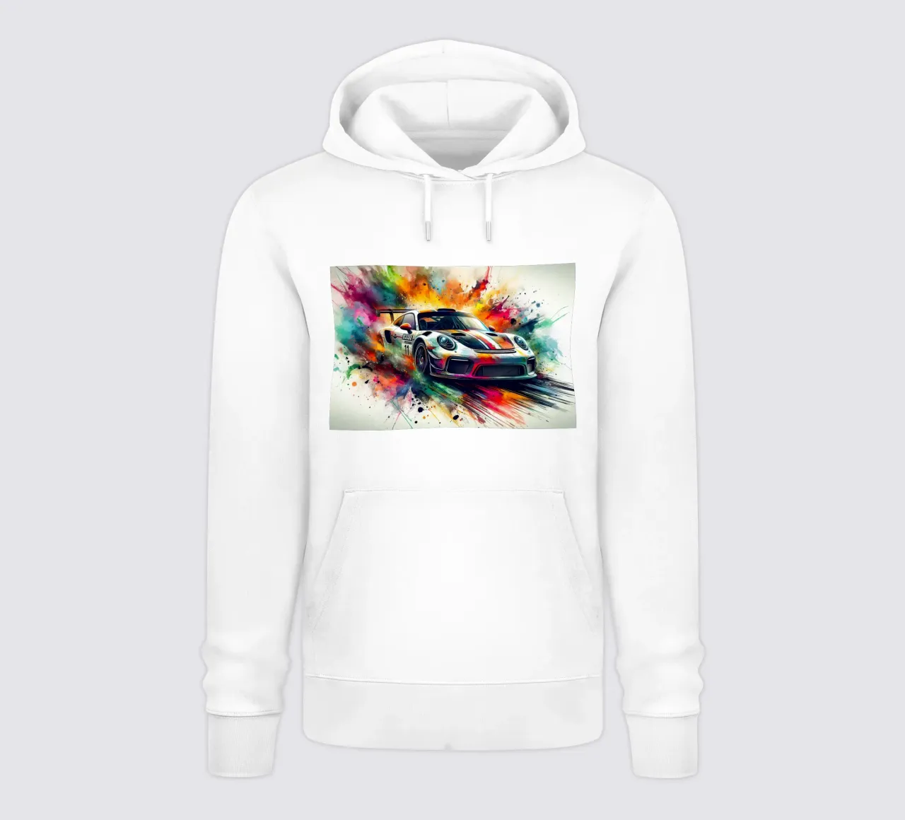 Porsche in acquerello felpa con cappuccio da ARTVI-SHOP