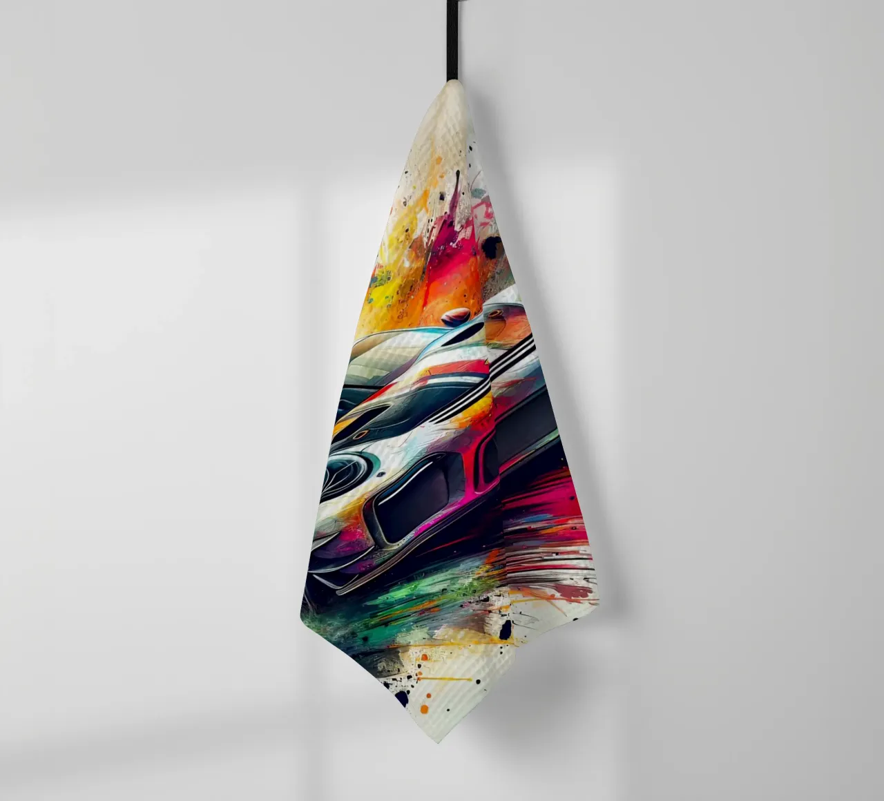 Porsche in acquerello canovaccio da cucina da 🎁 ARTVI-SHOP