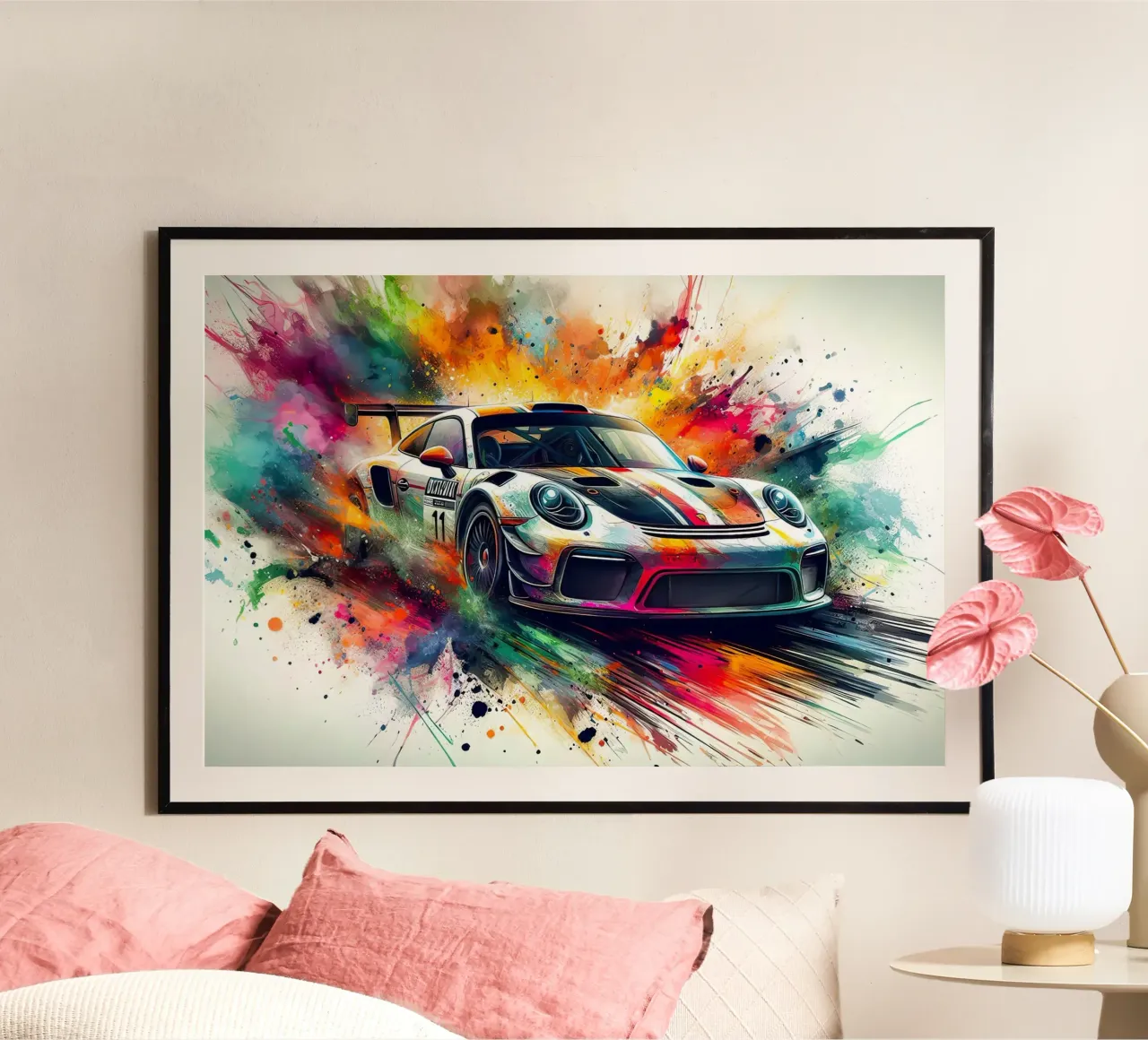 Porsche in acquerello poster da 🎁 ARTVI-SHOP