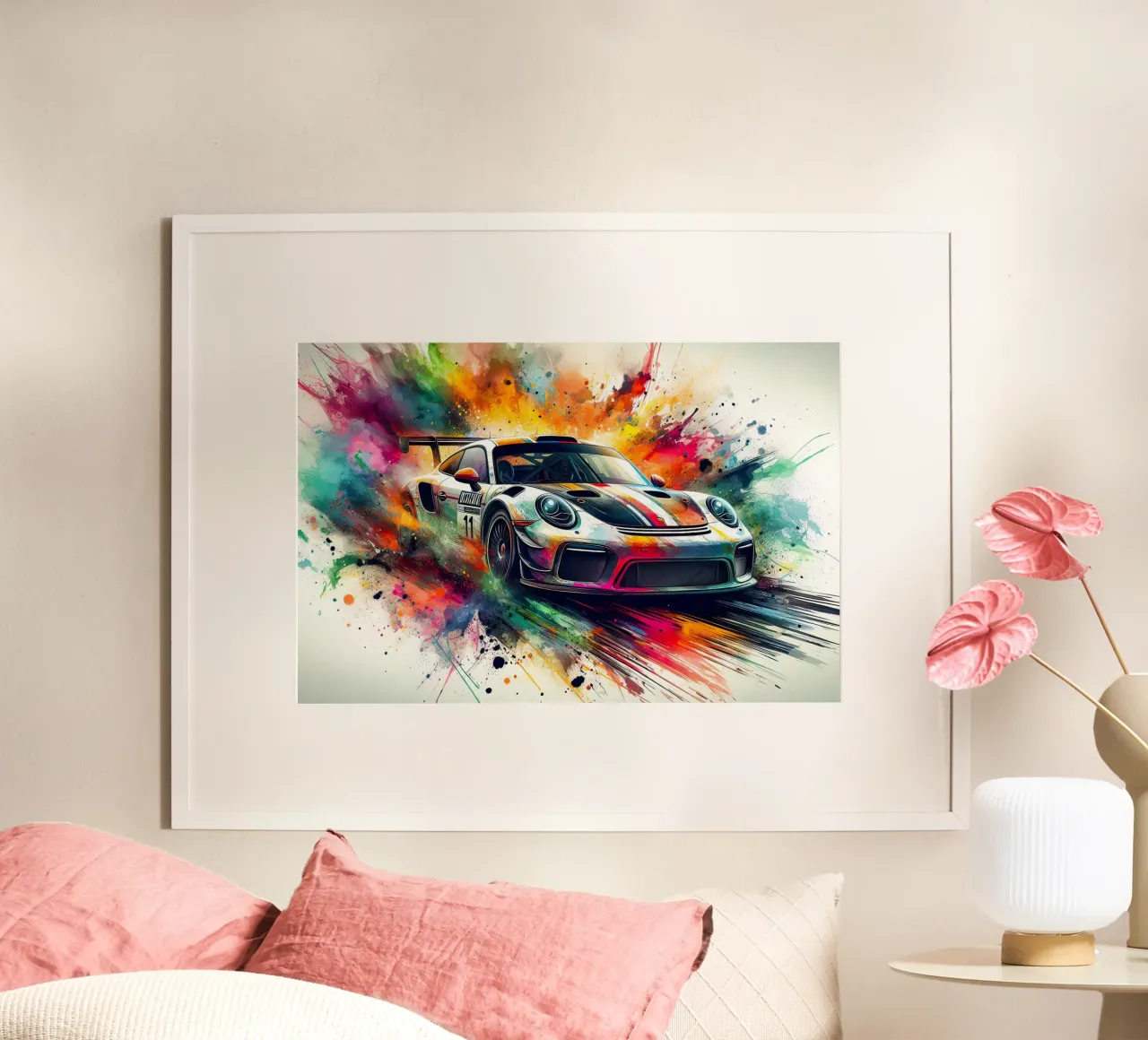Porsche in acquerello poster da 🎁 ARTVI-SHOP