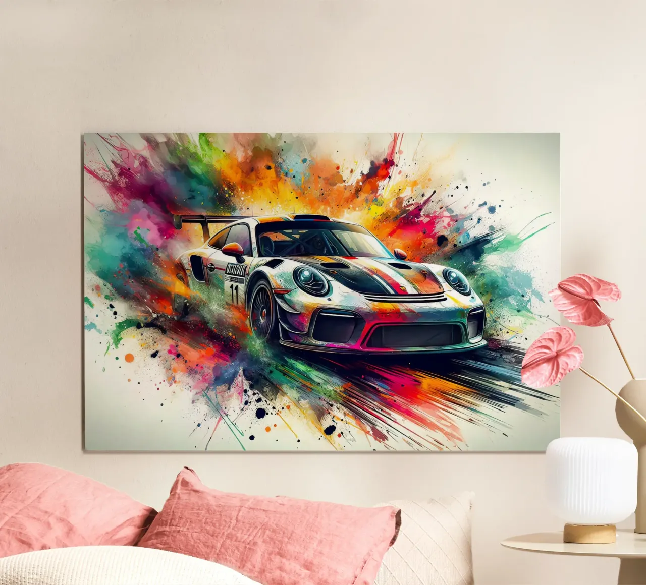 Porsche in acquerello poster da 🎁 ARTVI-SHOP