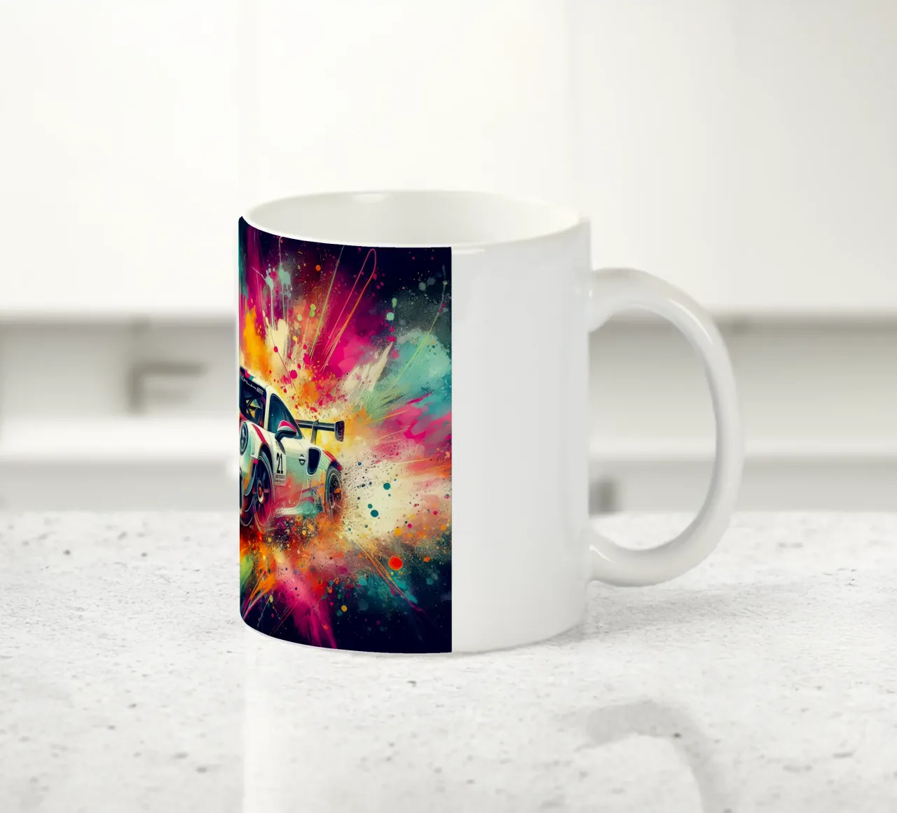 Porsche in acquerello tazza in ceramica da 🎁 ARTVI-SHOP