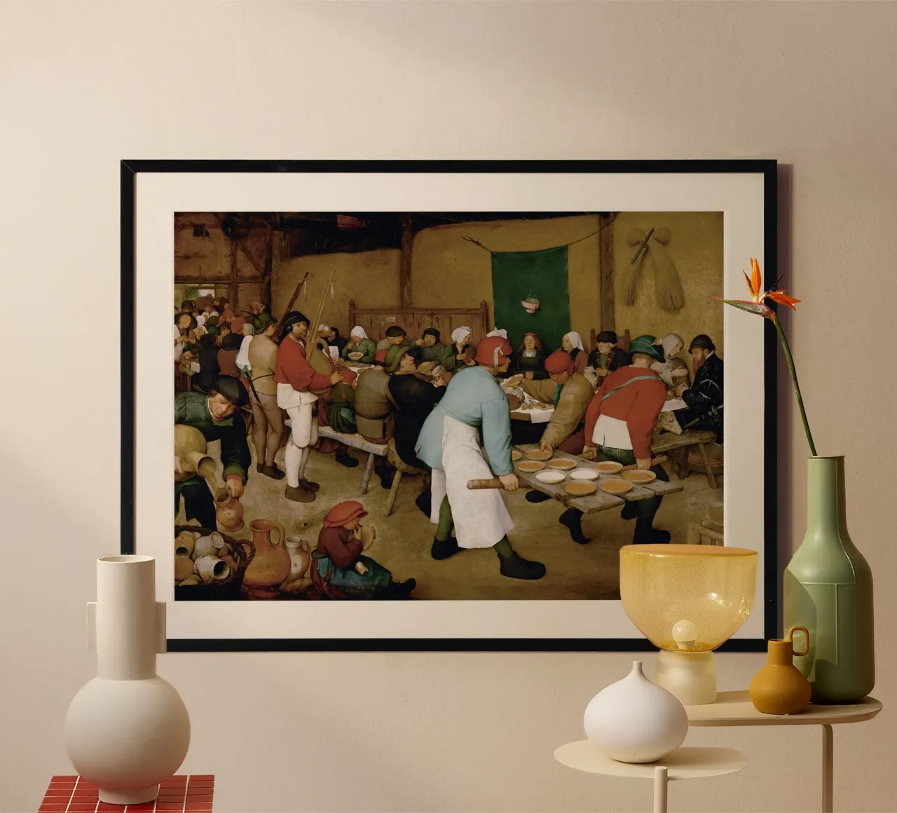 Pieter Bruegel l'Ancien - Le mariage paysan poster de Timeless Artworks
