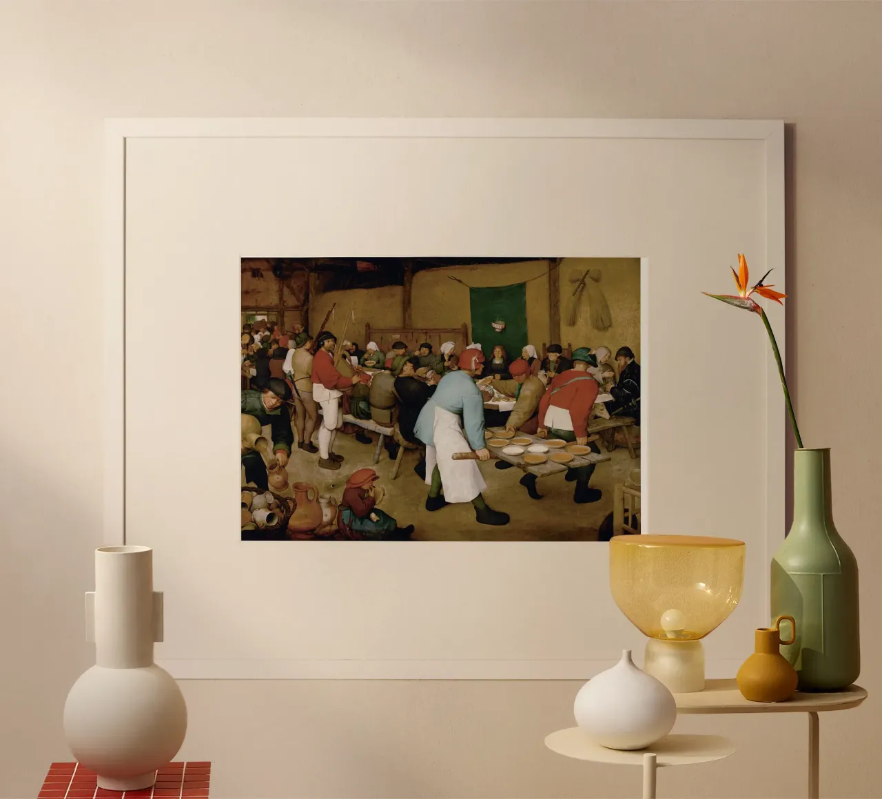 Pieter Bruegel l'Ancien - Le mariage paysan poster de Timeless Artworks