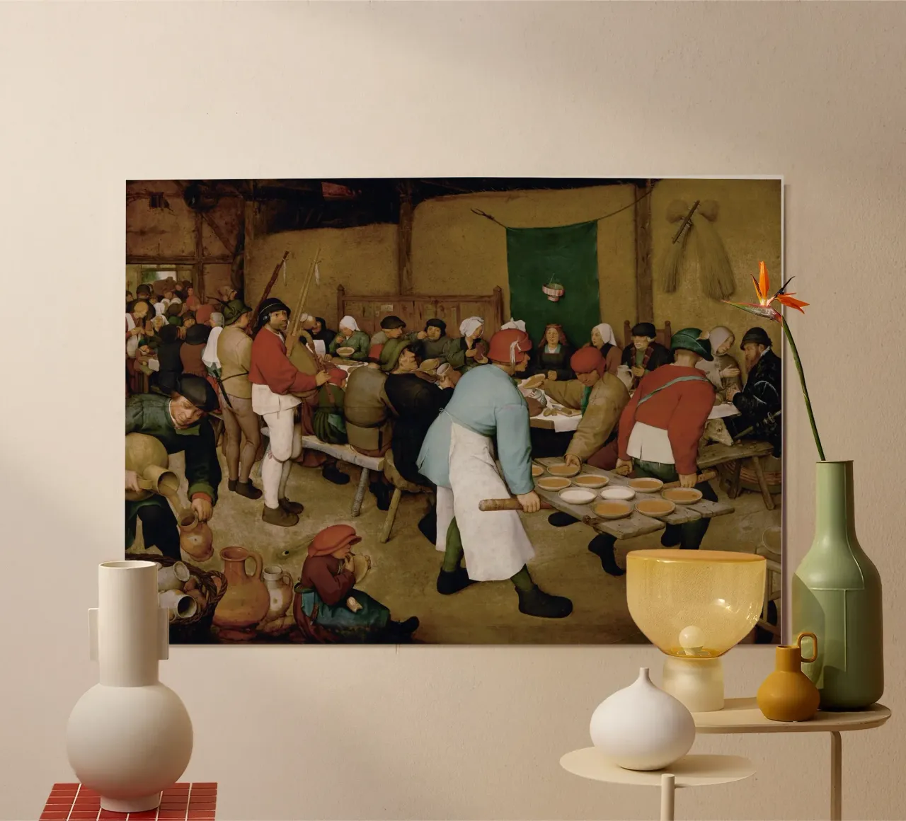 Pieter Bruegel l'Ancien - Le mariage paysan poster de Timeless Artworks