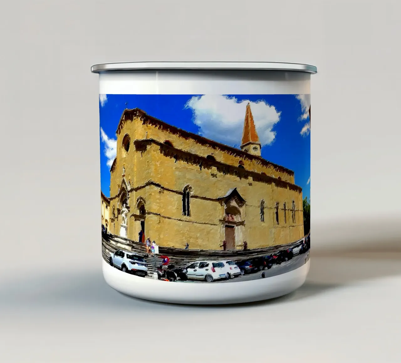 Arezzo tazza in smalto da Massimo Frascogna