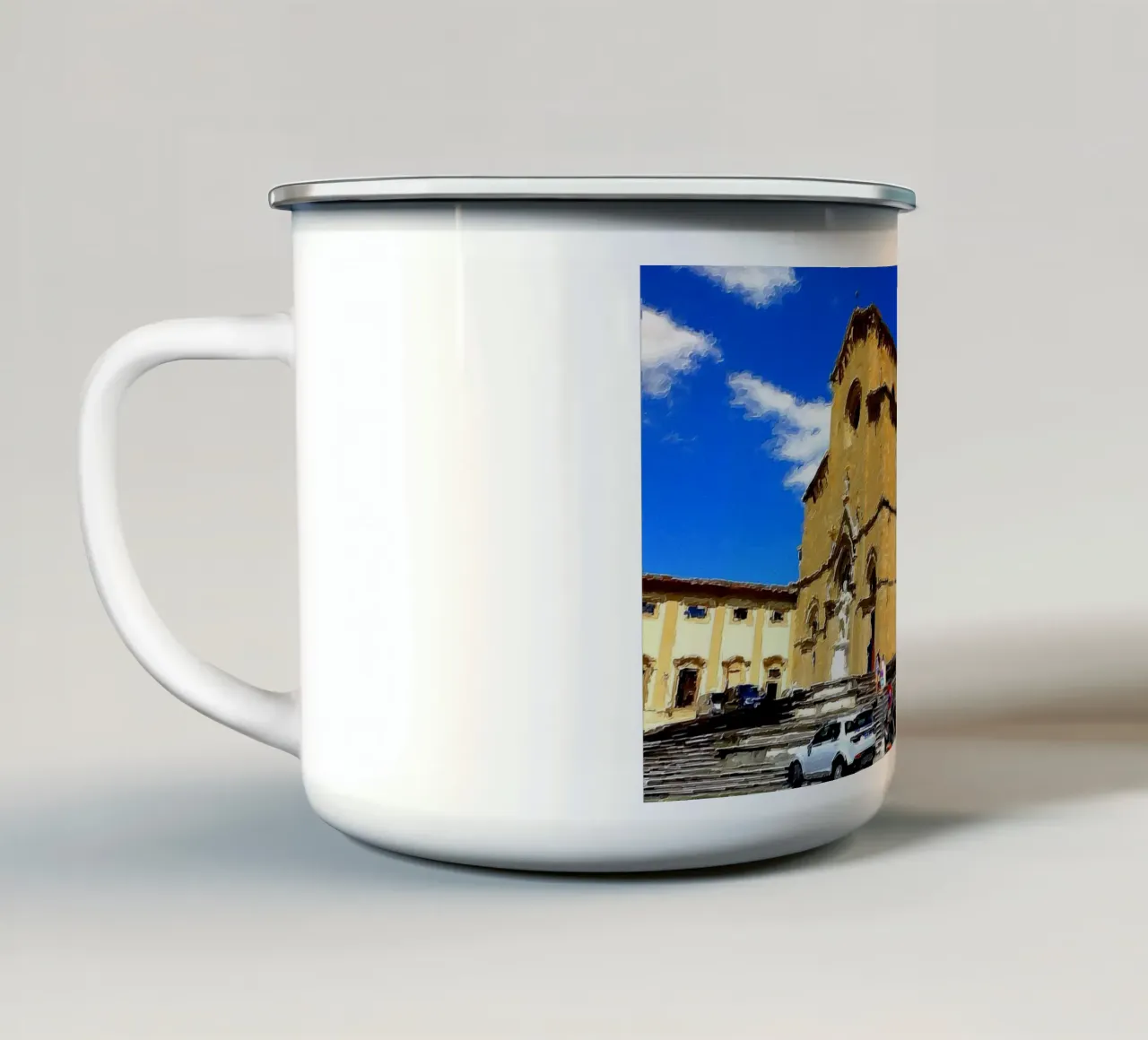 Arezzo tazza in smalto da Massimo Frascogna