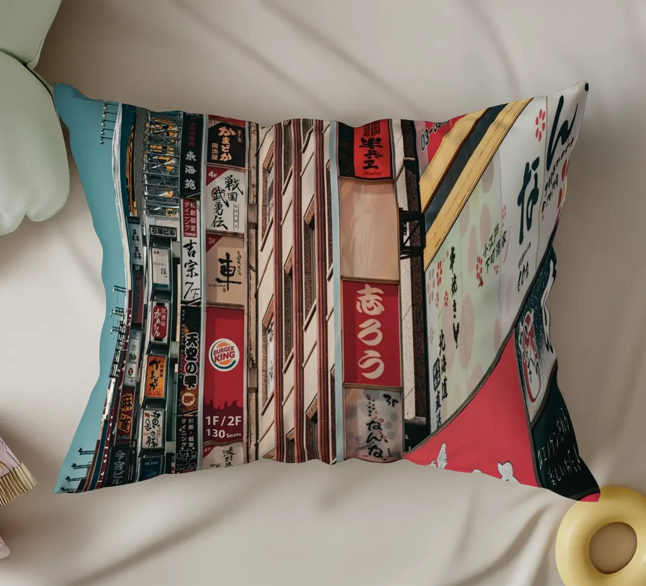Tokyo Schilder decorative cushion by Flo Klein