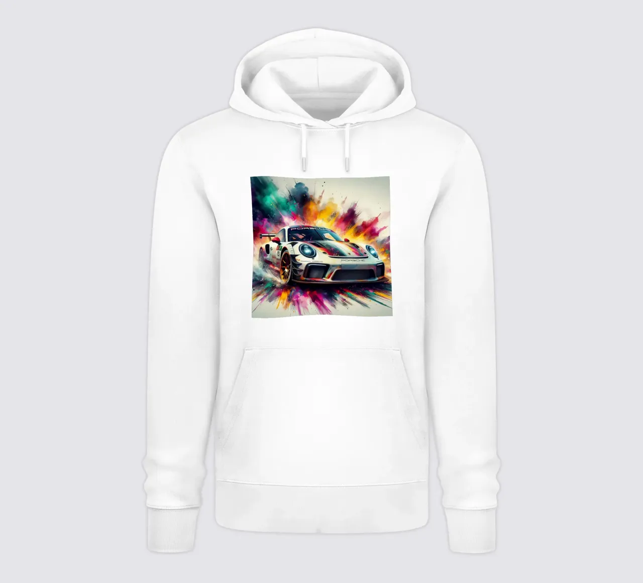 Porsche in acquerello felpa con cappuccio da ARTVI-SHOP