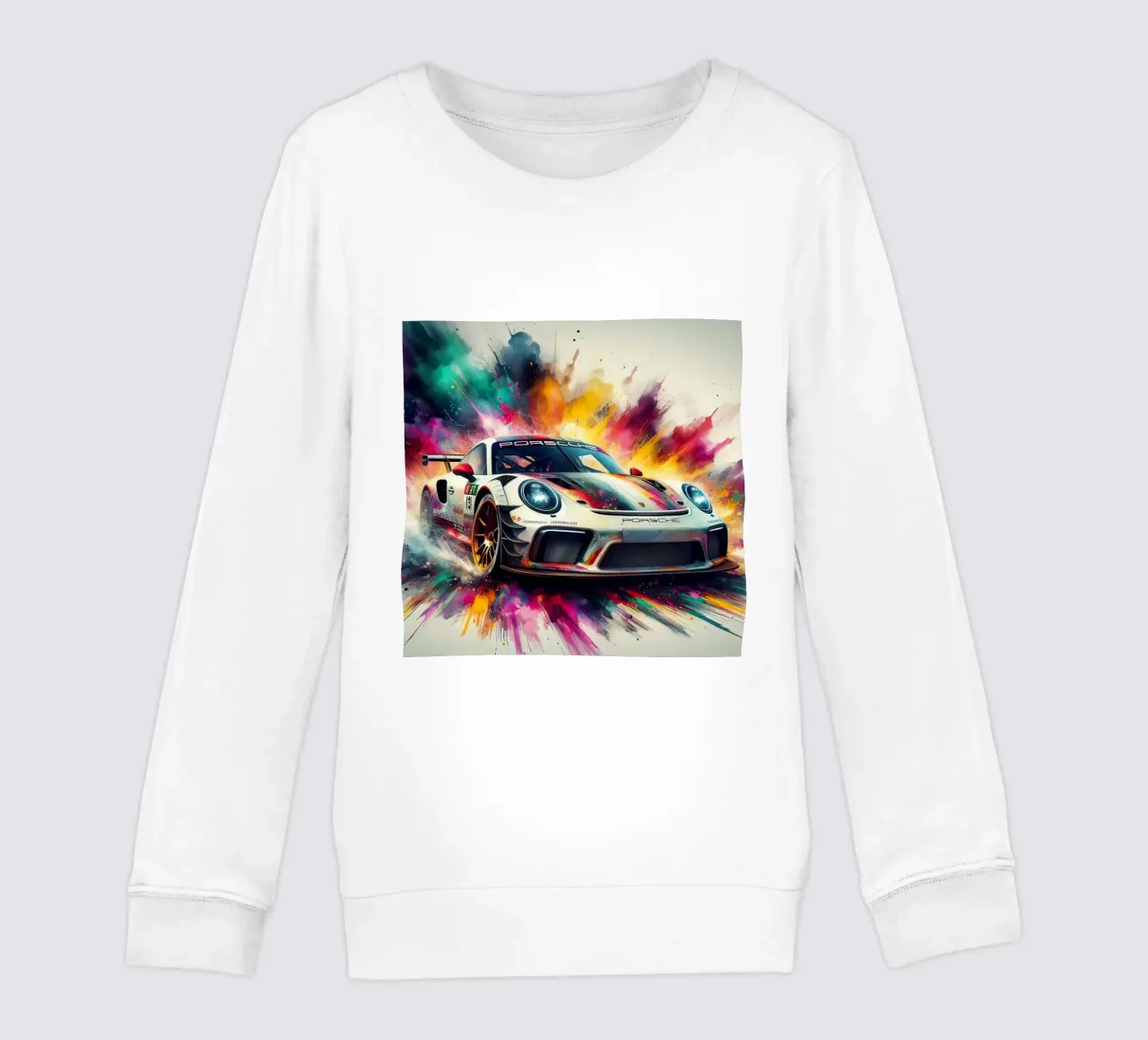 Porsche in acquerello felpa bambino da 🎁 ARTVI-SHOP