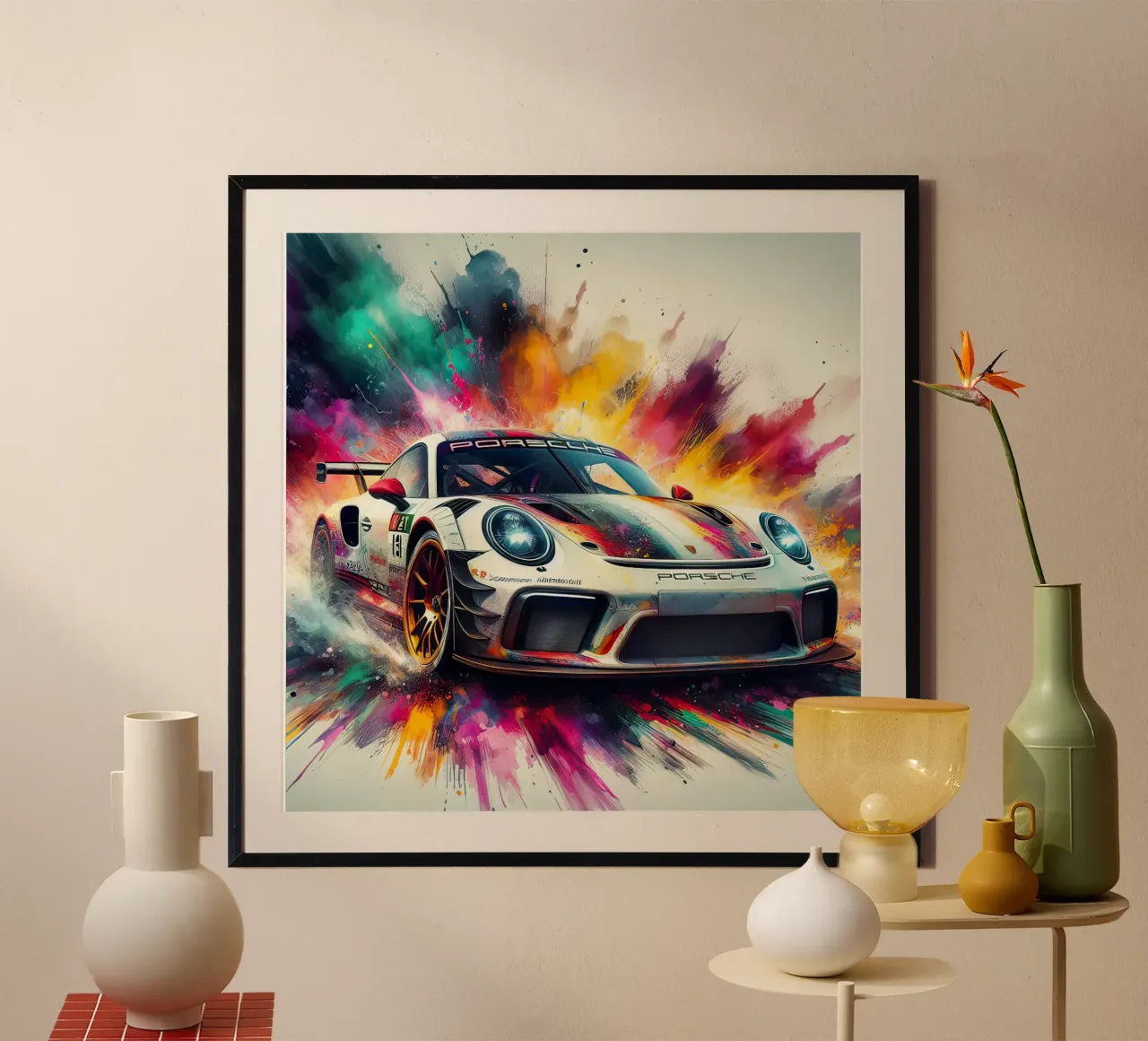Porsche in acquerello carta hahnemühle da 🎁 ARTVI-SHOP