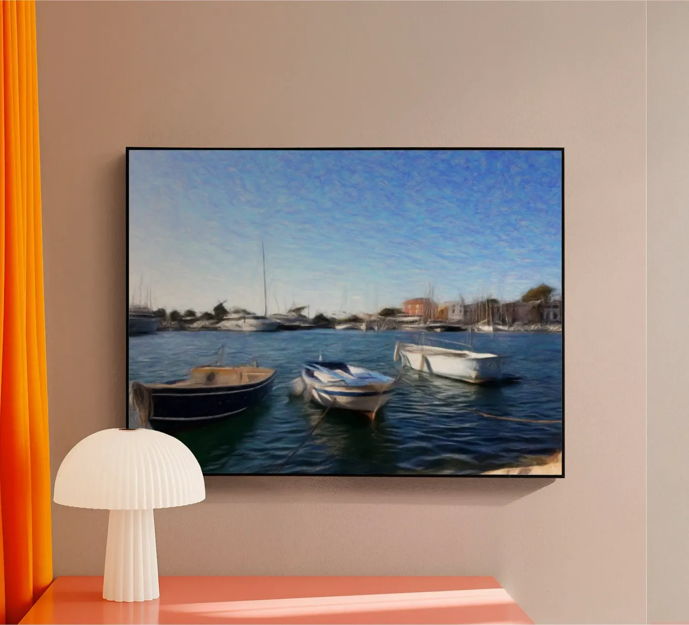 Boats acryl van Massimo Frascogna