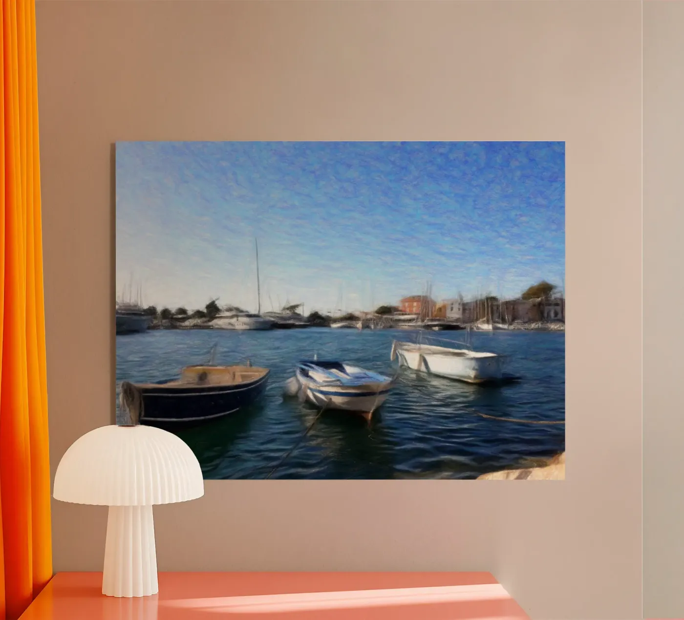 Boats acryl van Massimo Frascogna