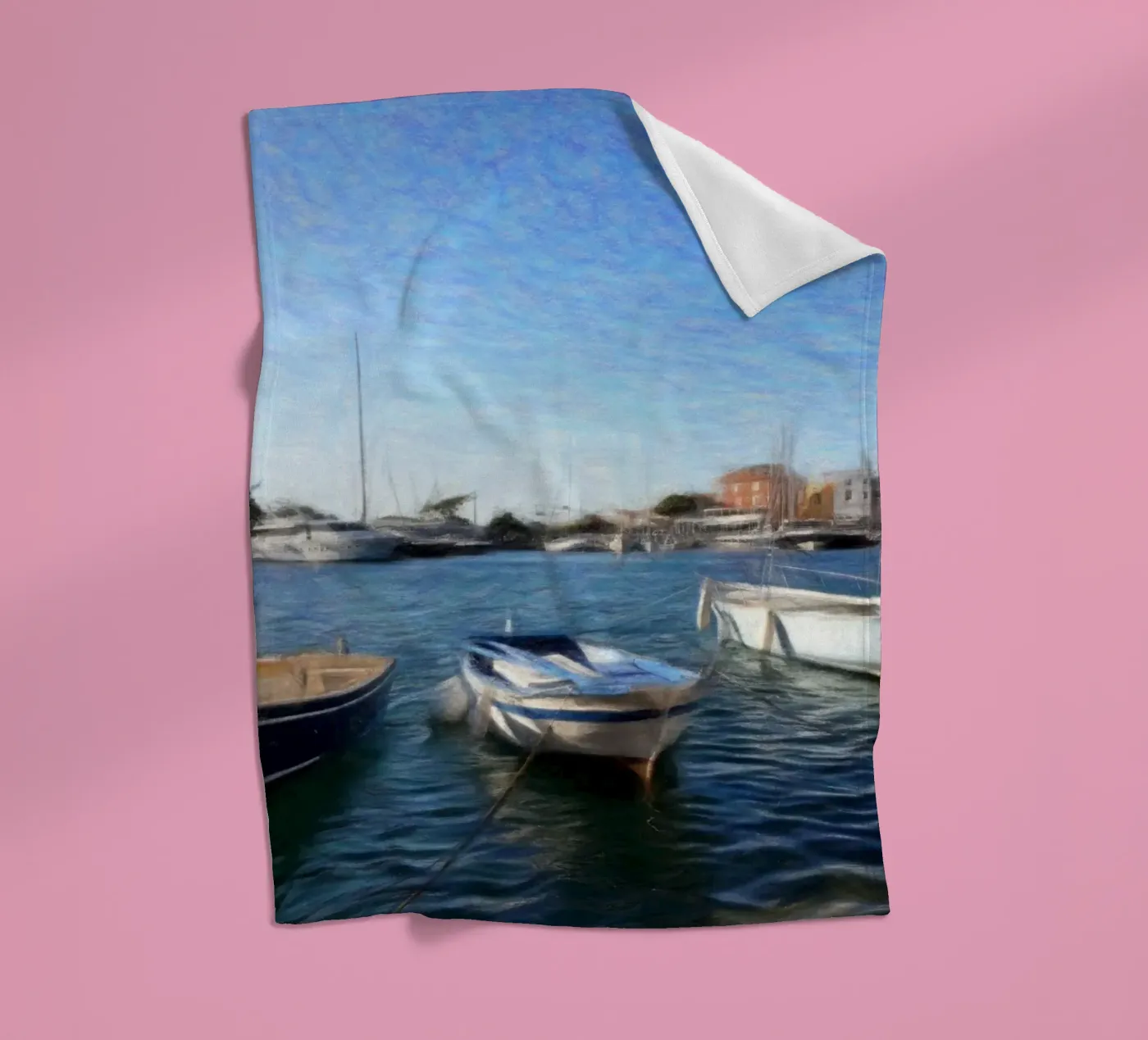 Boats Fleecedecke von Massimo Frascogna