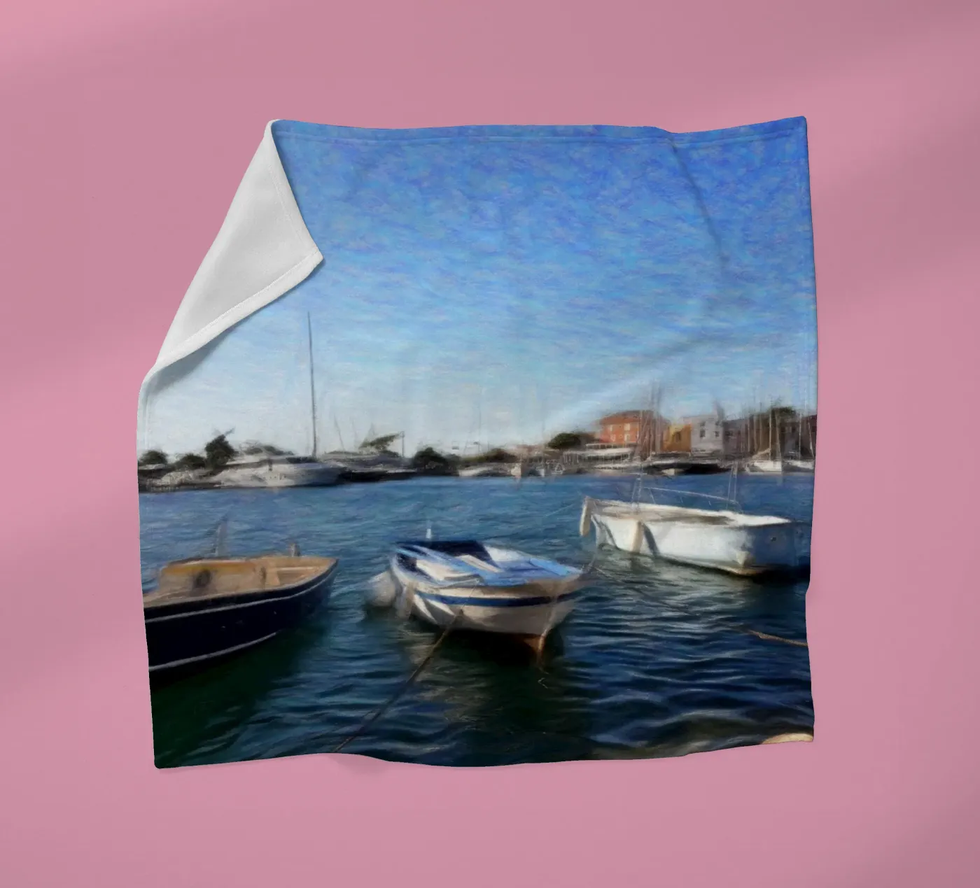 Boats Fleecedecke von Massimo Frascogna