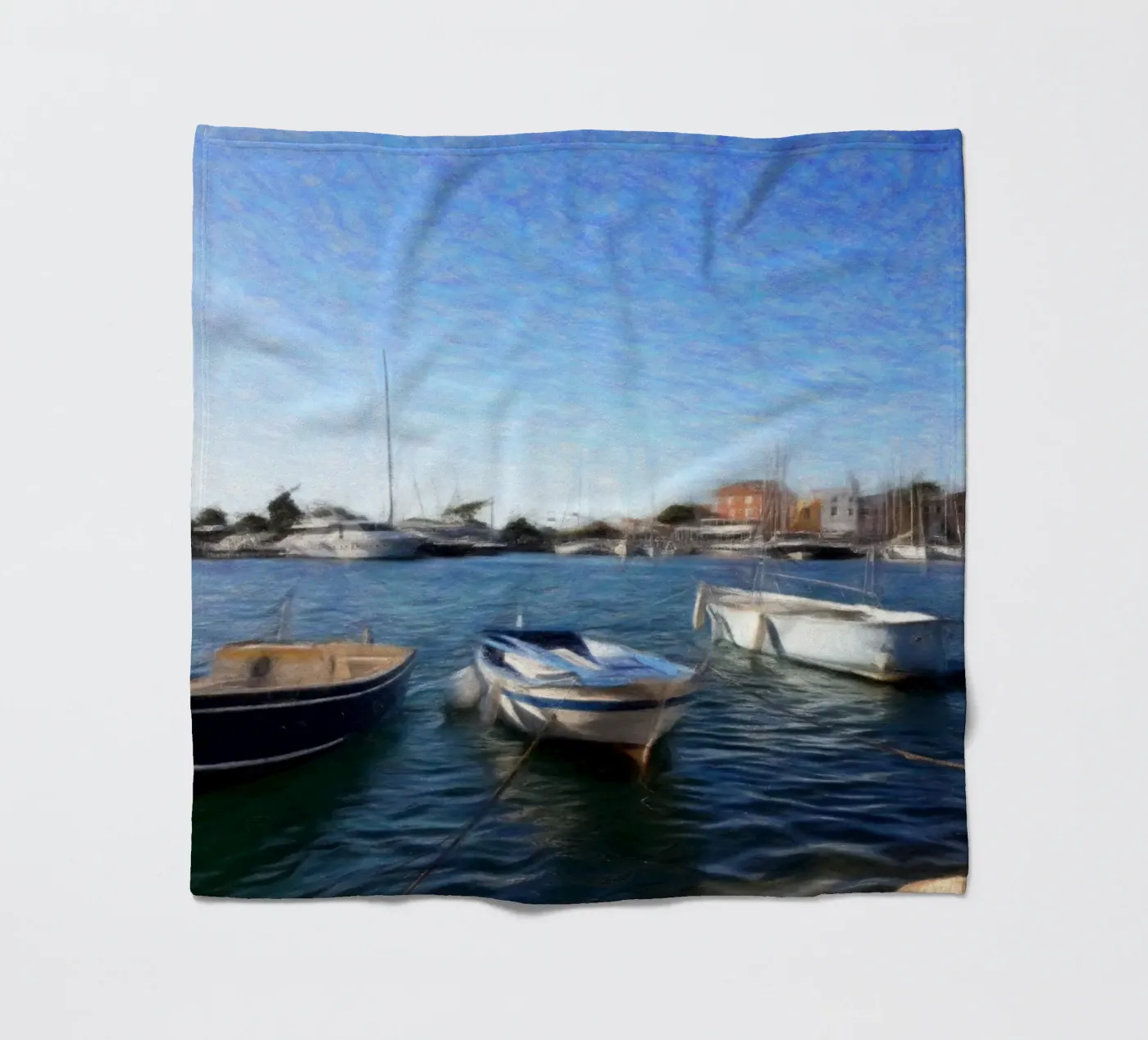 Boats Fleecedecke von Massimo Frascogna