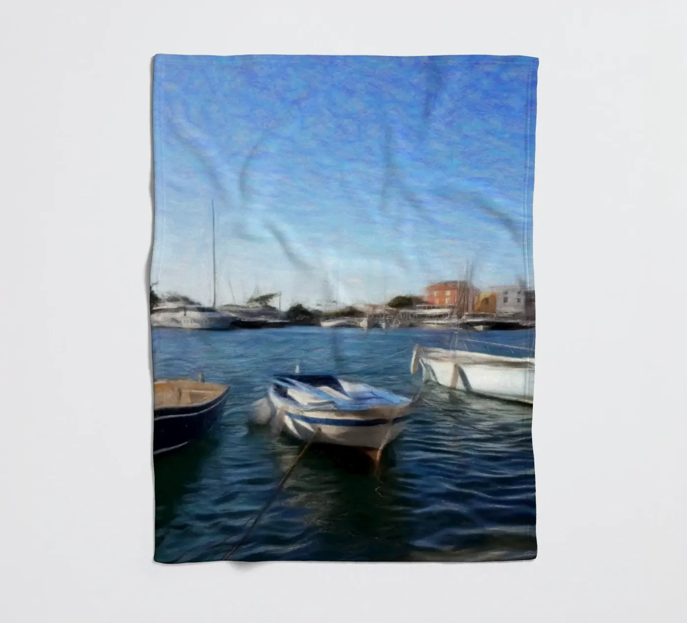 Boats Fleecedecke von Massimo Frascogna