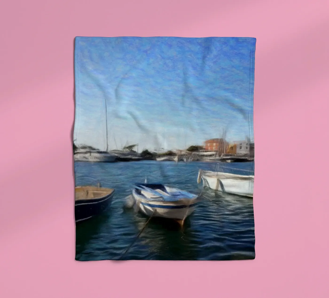 Boats Fleecedecke von Massimo Frascogna