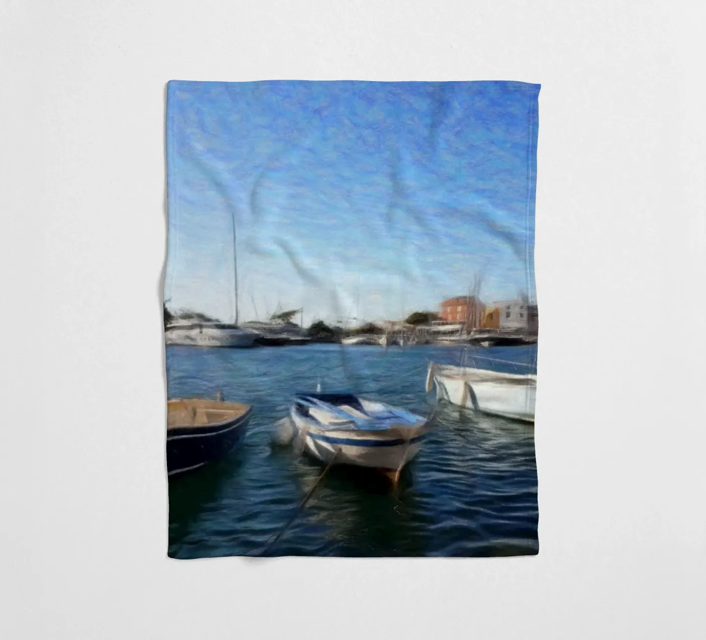 Boats Fleecedecke von Massimo Frascogna