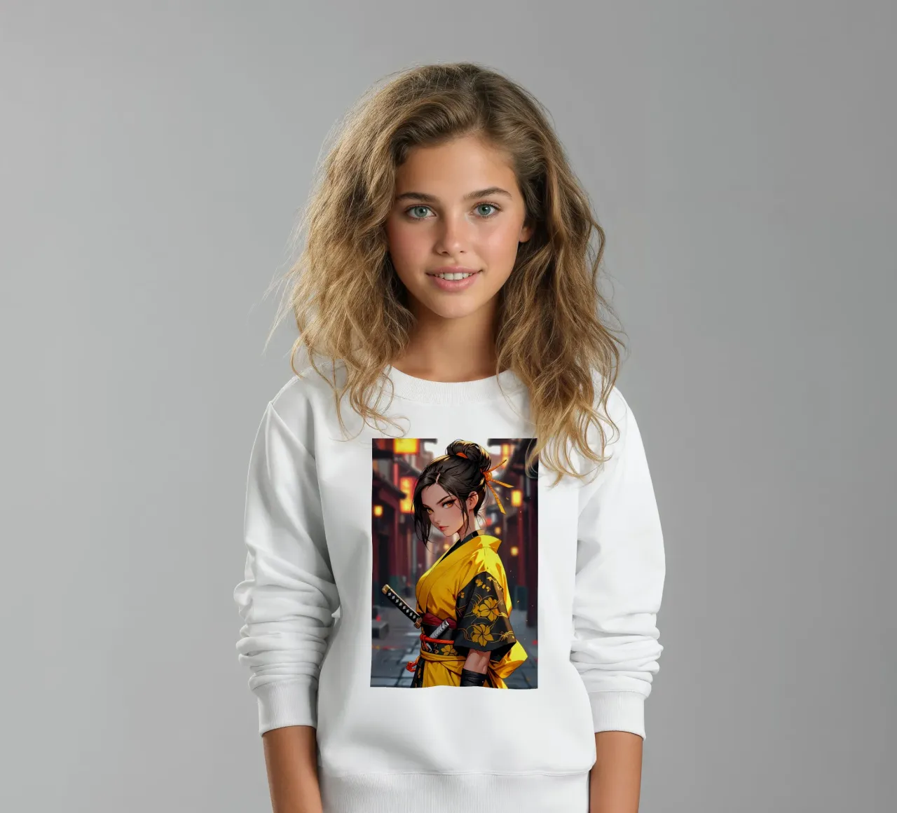Japanese anime girl kids sweatshirt by 🎁 ARTVI-SHOP