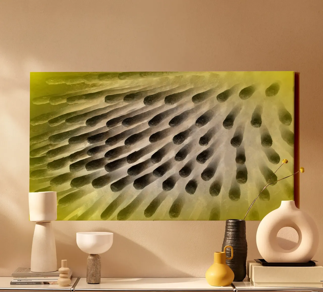 Nero e giallo tela da Massimo Frascogna