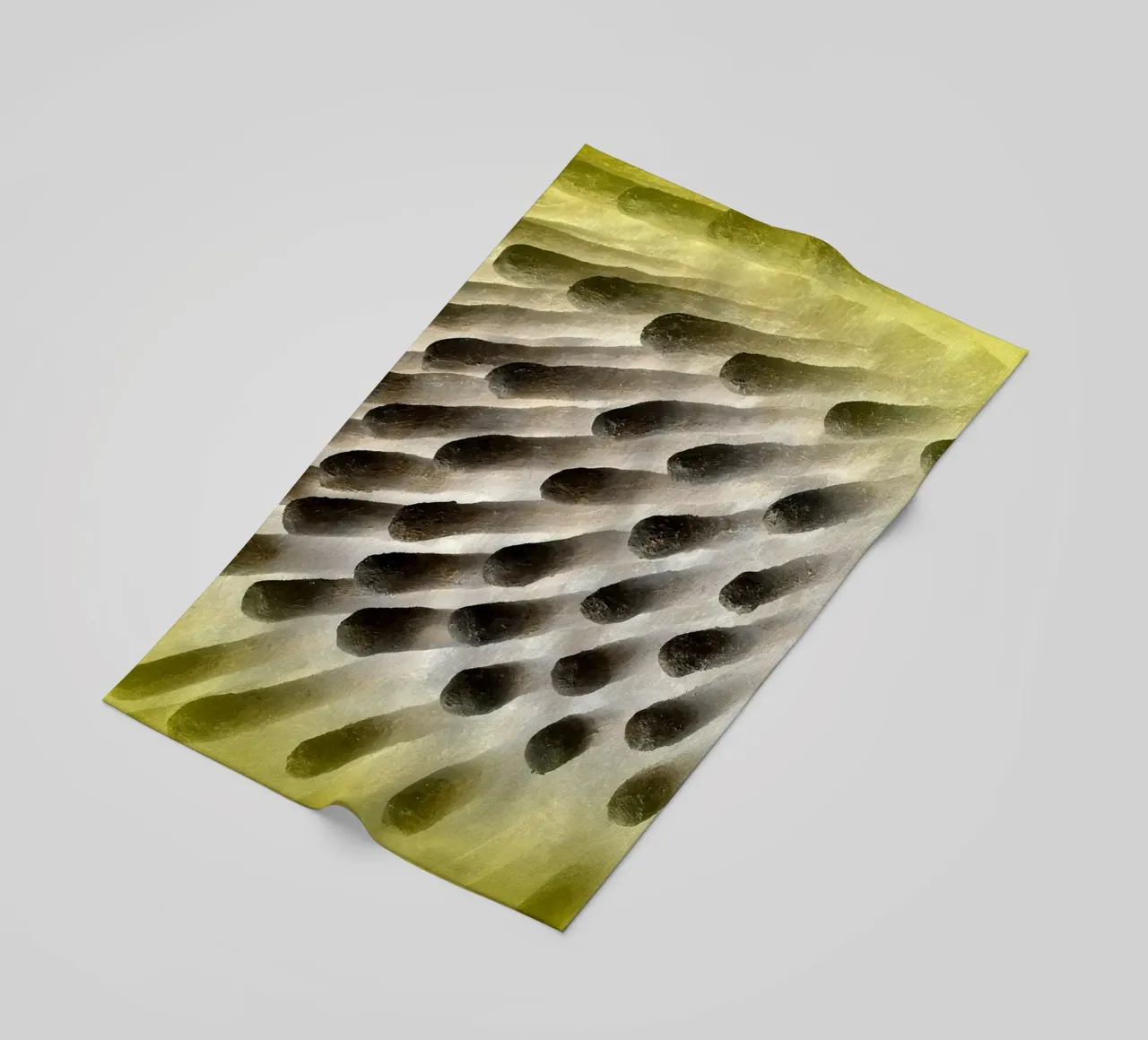 Nero e giallo telo mare da Massimo Frascogna