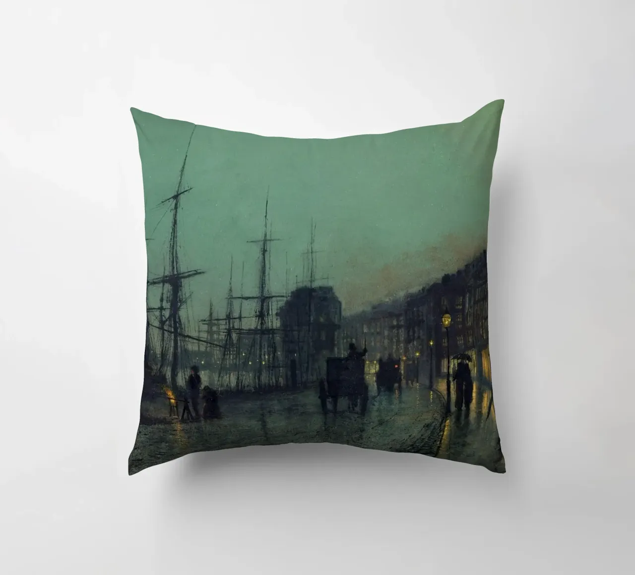John Atkinson Grimshaw - La navigazione sul Clyde cuscino da Timeless Artworks