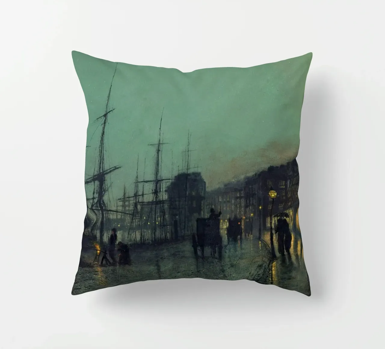 John Atkinson Grimshaw - La navigazione sul Clyde cuscino da Timeless Artworks