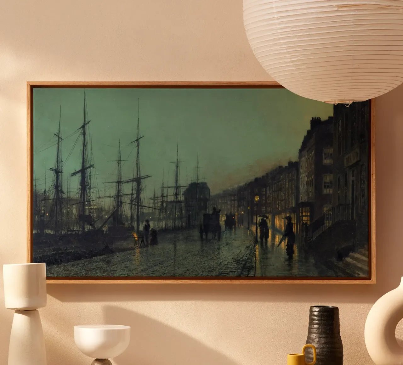 John Atkinson Grimshaw - La navigazione sul Clyde tela da Timeless Artworks