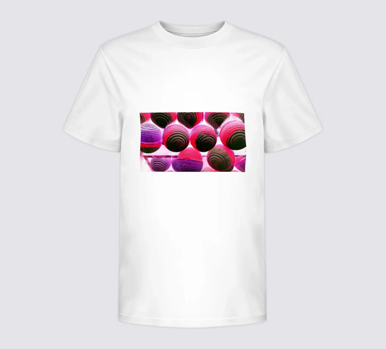 Bollini in viola t-shirt bambini da Massimo Frascogna