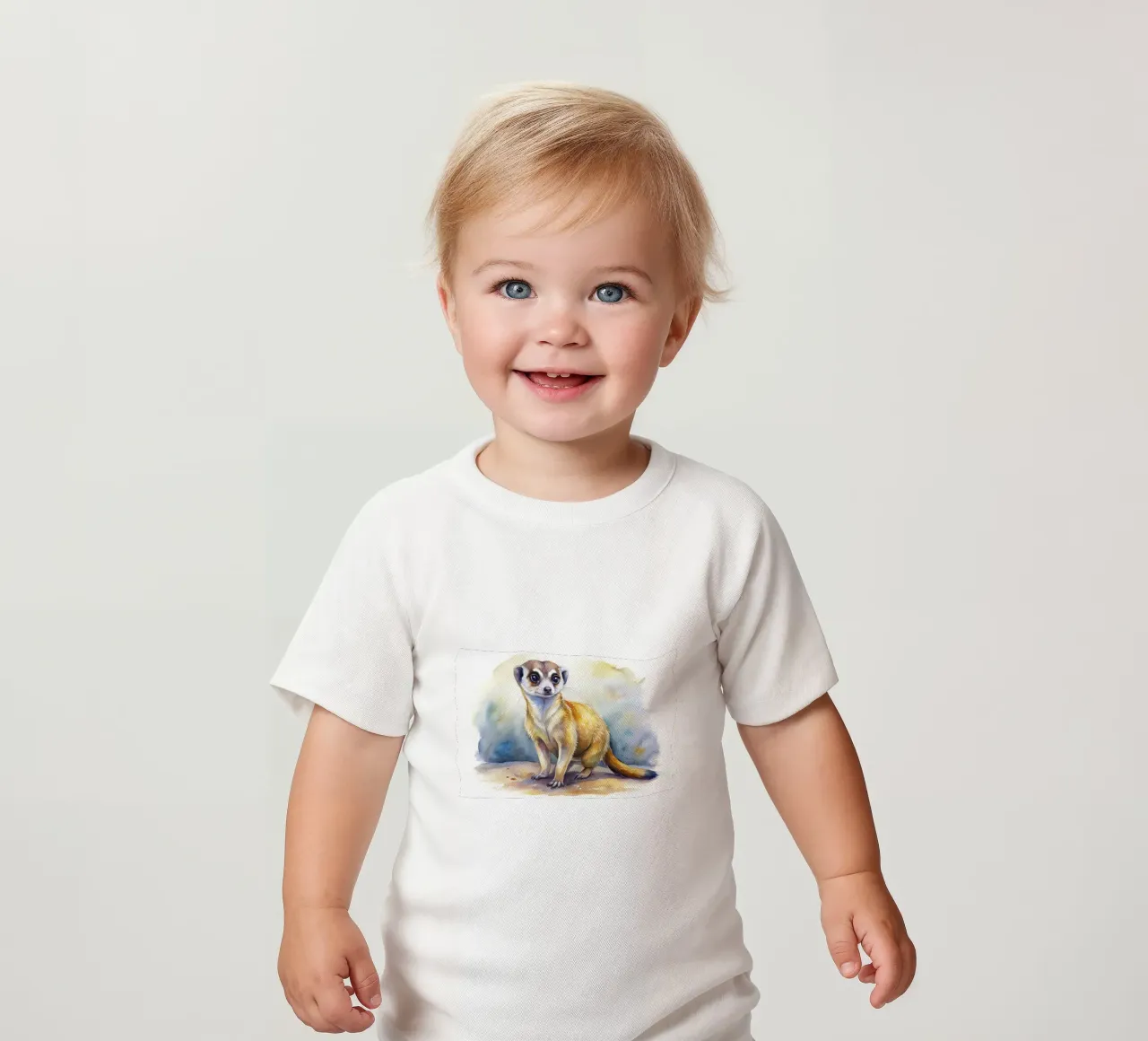 Meerkat in acquerello maglietta neonato da ARTVI-SHOP