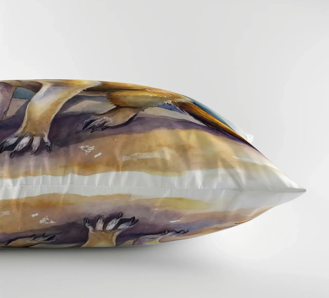 Meerkat in acquerello cuscino da ARTVI-SHOP
