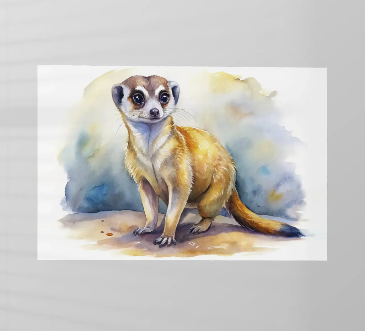 Meerkat in acquerello pellicola backlit da ARTVI-SHOP