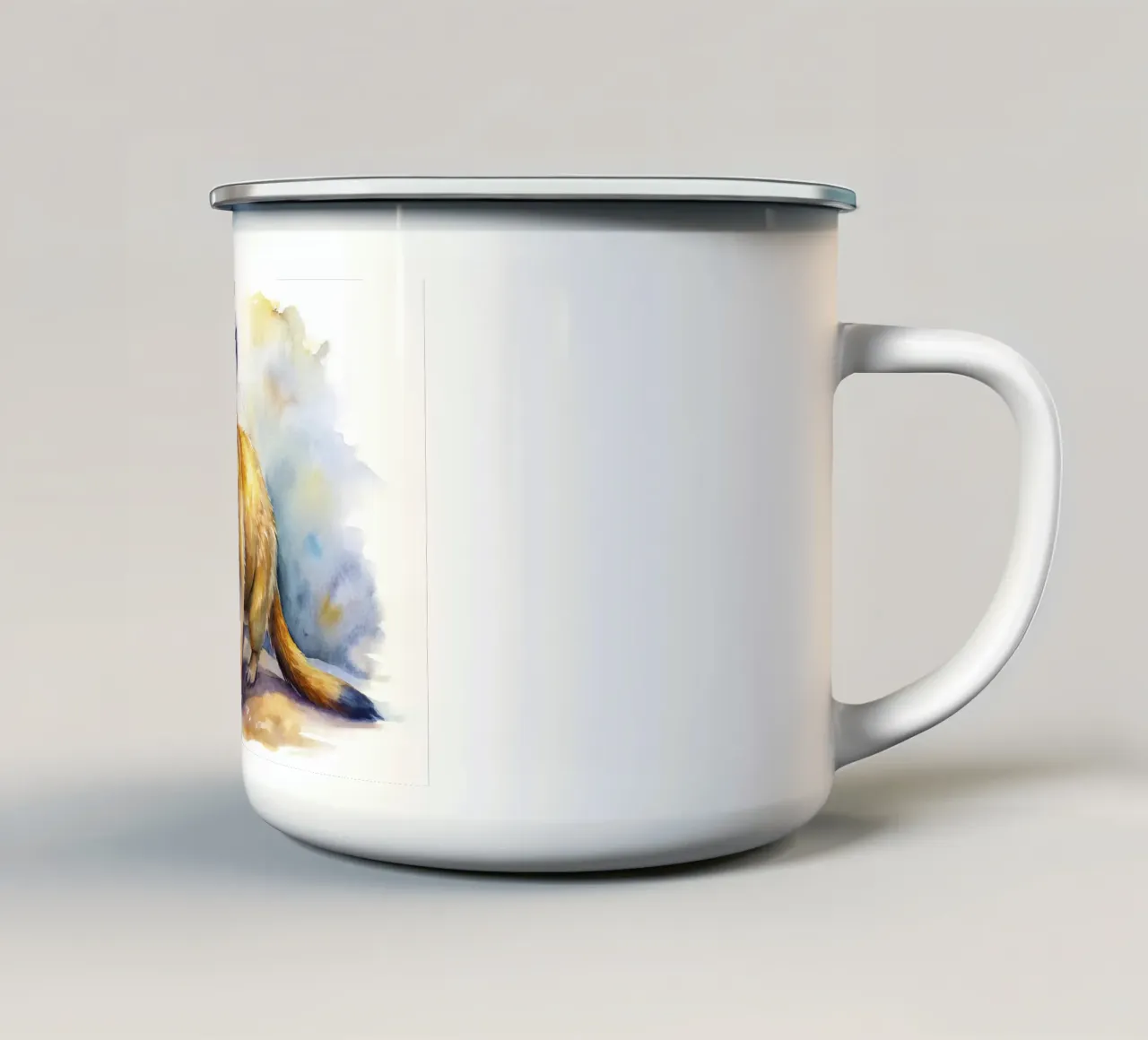 Meerkat in acquerello tazza in smalto da ARTVI-SHOP