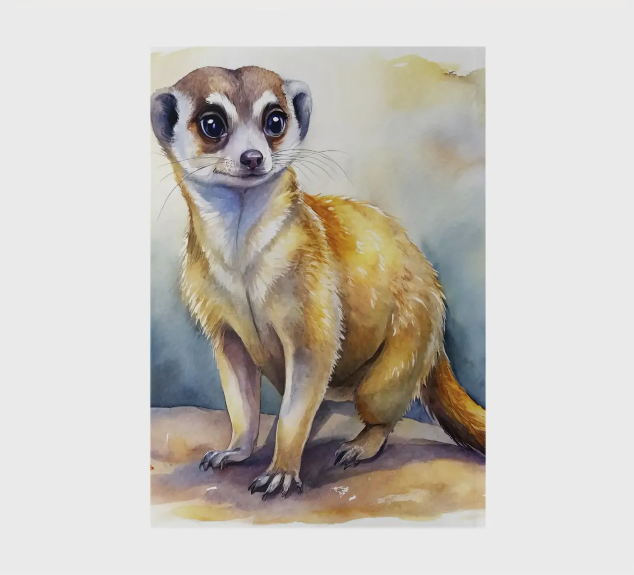 Meerkat in watercolour notebook by 🎁 ARTVI-SHOP