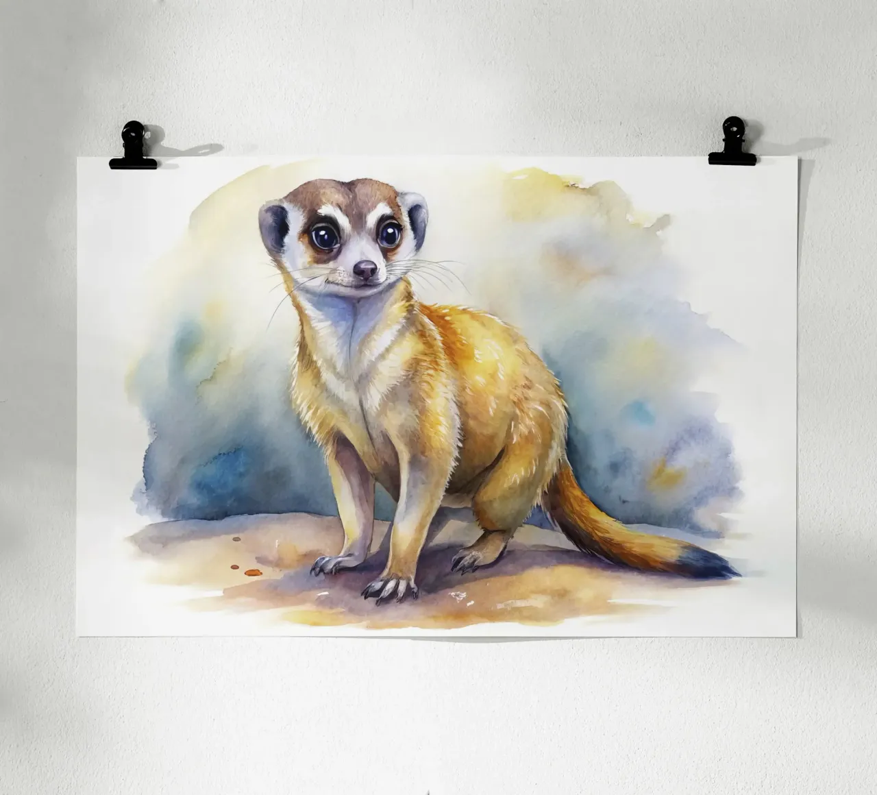 Meerkat in acquerello carta hahnemühle da ARTVI-SHOP