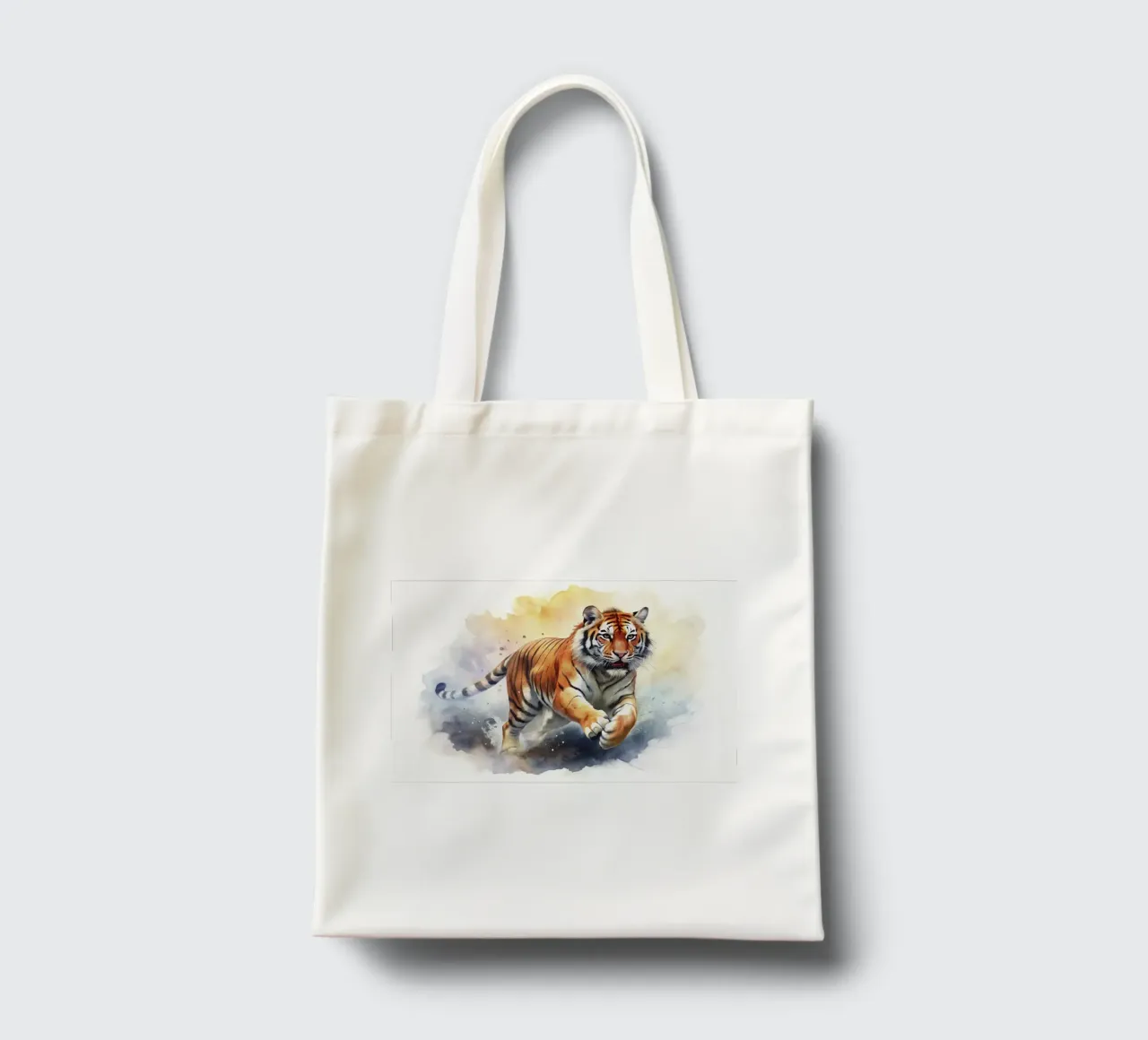 tigre in acquerello borsa in juta da 🎁 ARTVI-SHOP