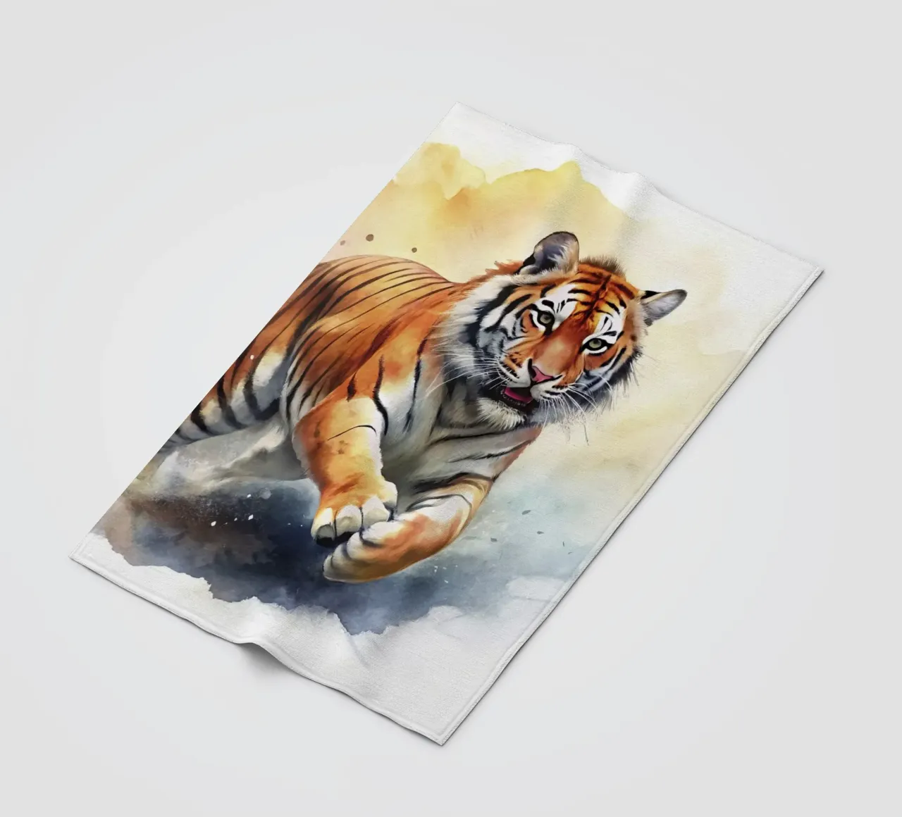 tigre in acquerello coperta in pile da 🎁 ARTVI-SHOP