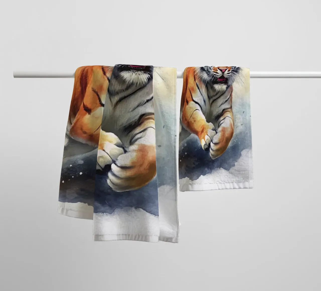 tigre in acquerello asciugamano da bagno da 🎁 ARTVI-SHOP