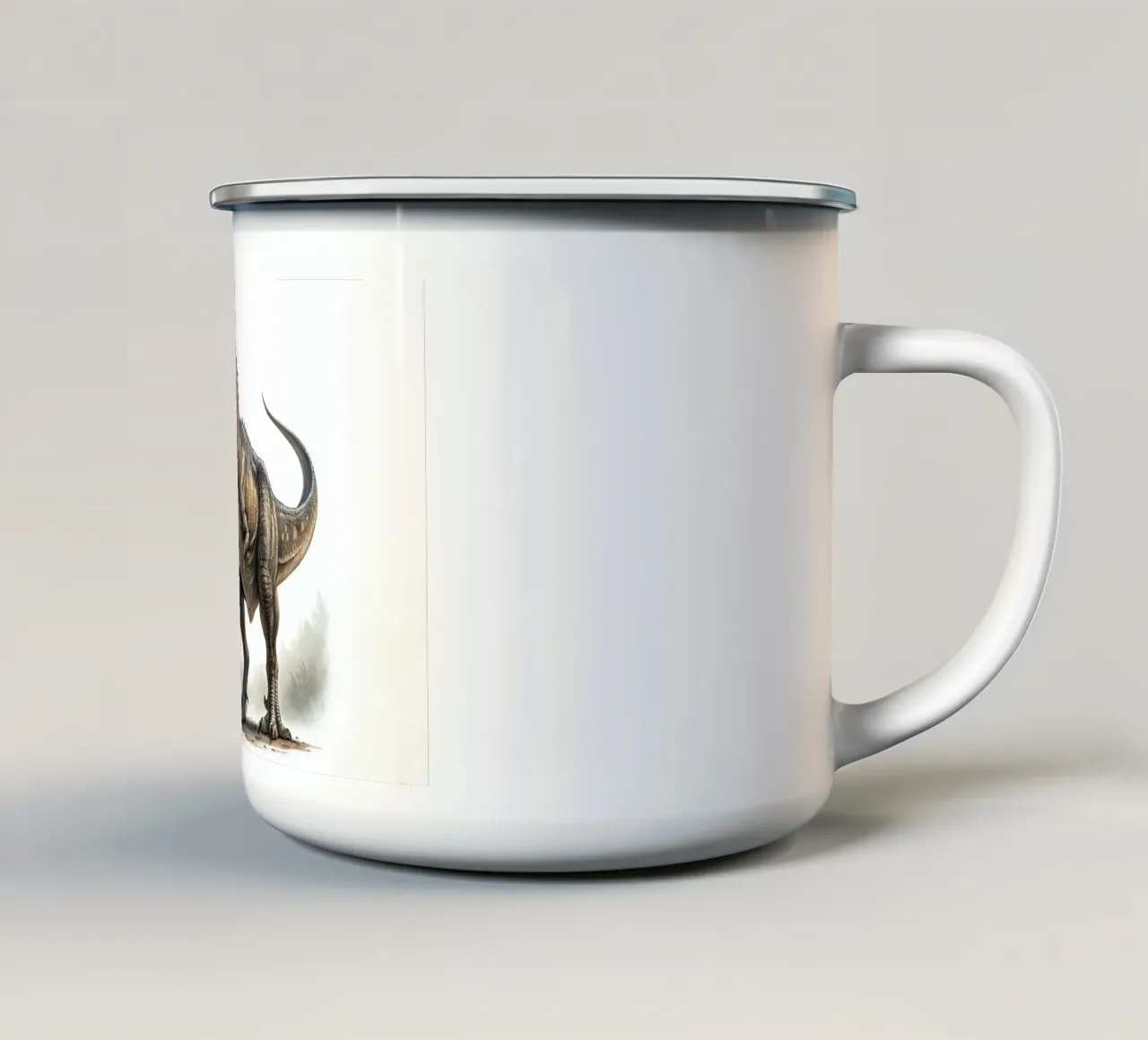 Dinosauro arrabbiato tazza in smalto da ARTVI-SHOP