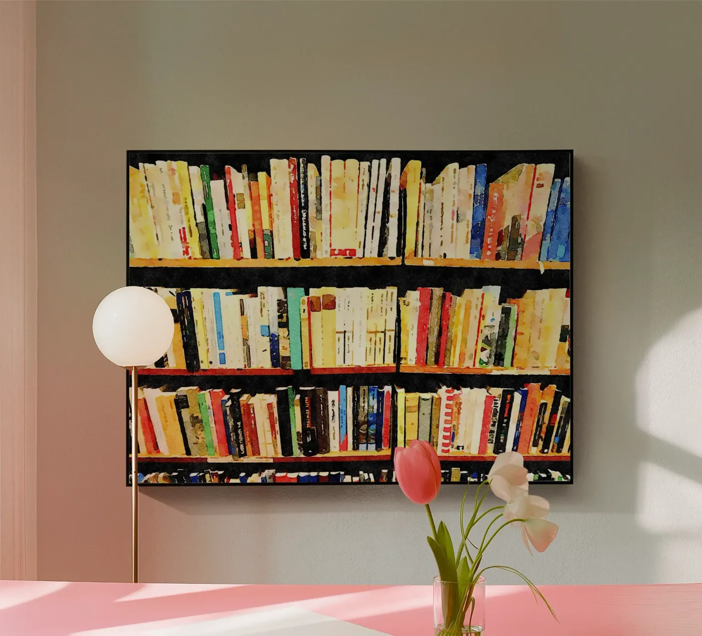 Libri in acquerello plexiglass da Massimo Frascogna