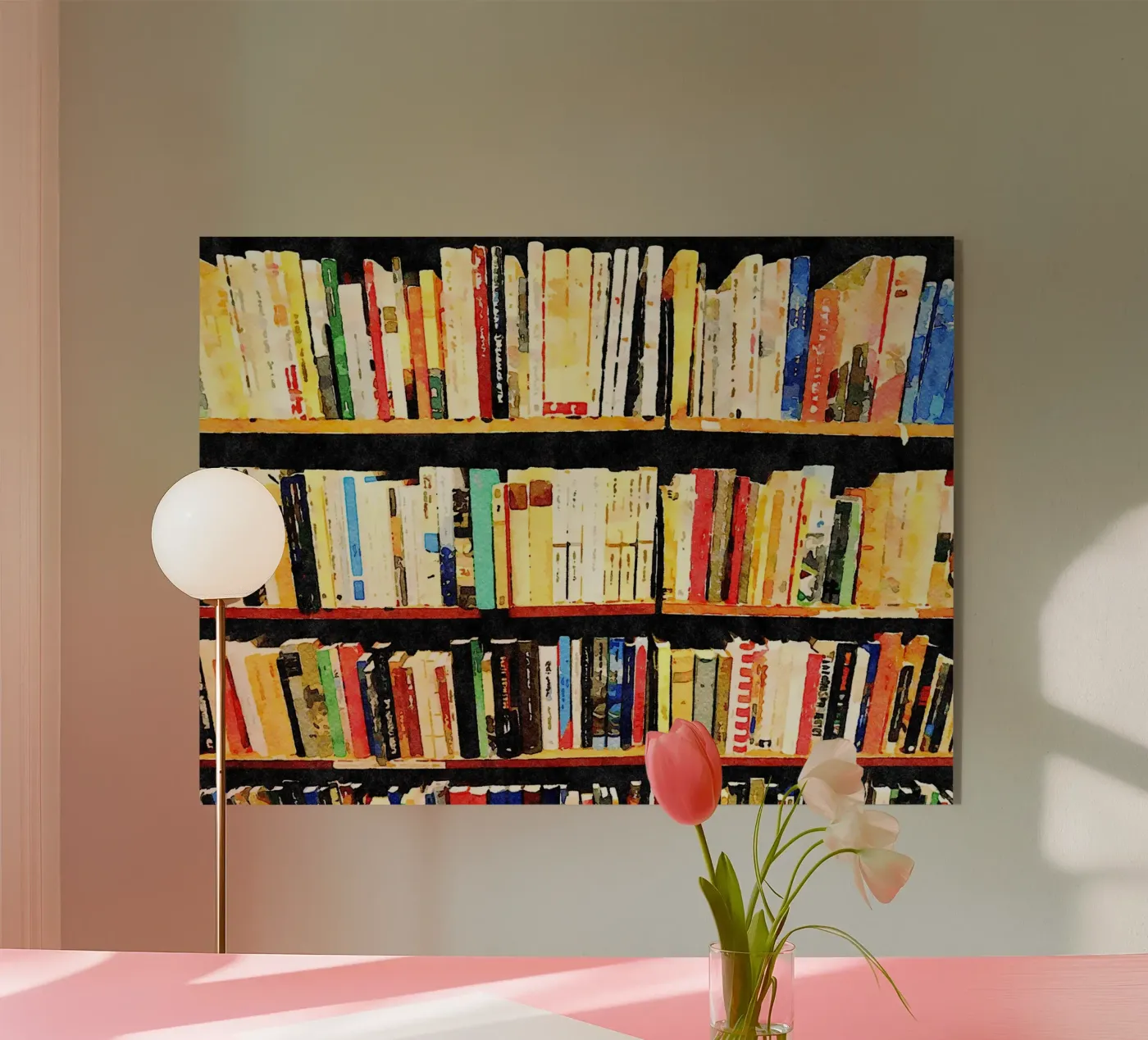 Libri in acquerello plexiglass da Massimo Frascogna