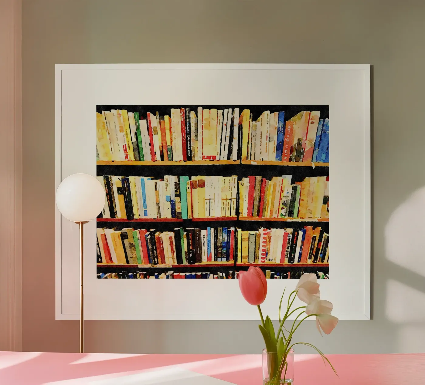 Libri in acquerello poster da Massimo Frascogna