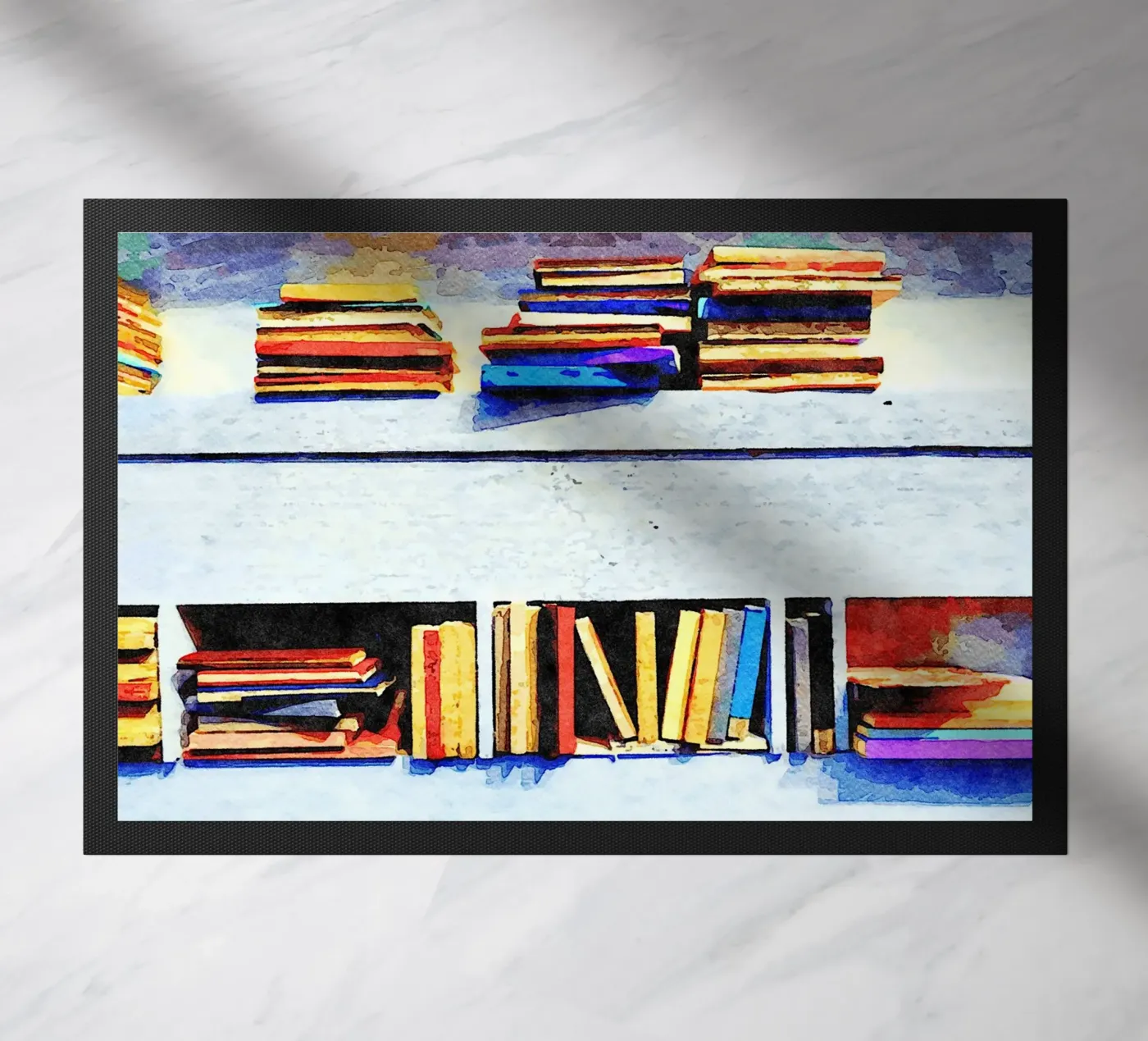 Books in watercolor zerbino da Massimo Frascogna