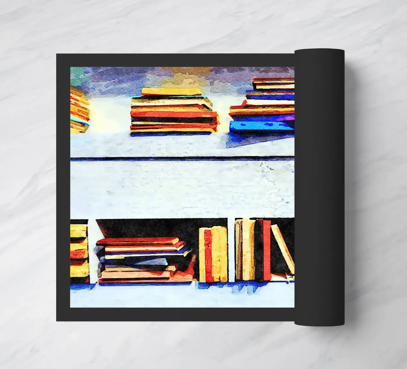 Books in watercolor zerbino da Massimo Frascogna
