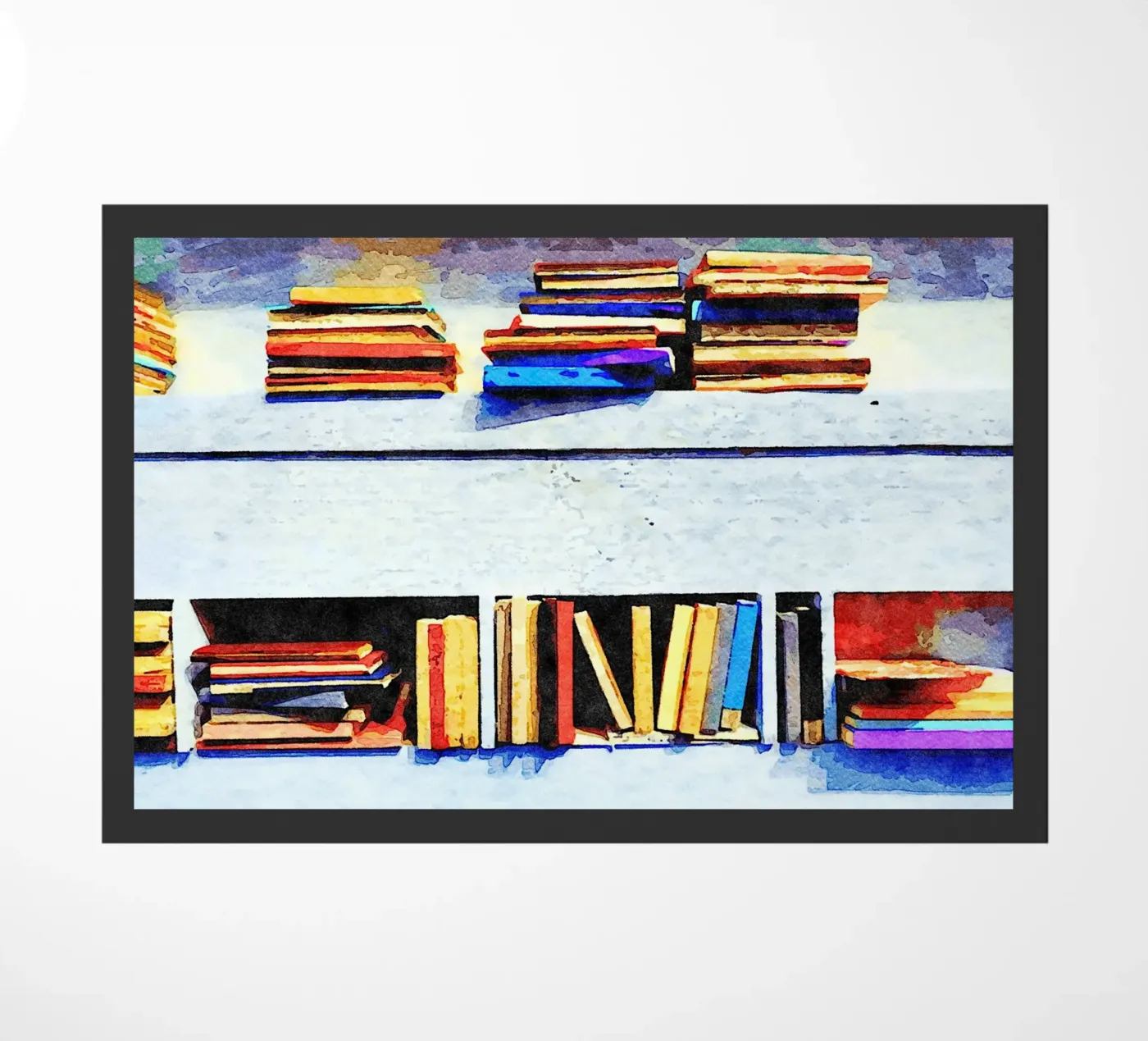 Books in watercolor zerbino da Massimo Frascogna