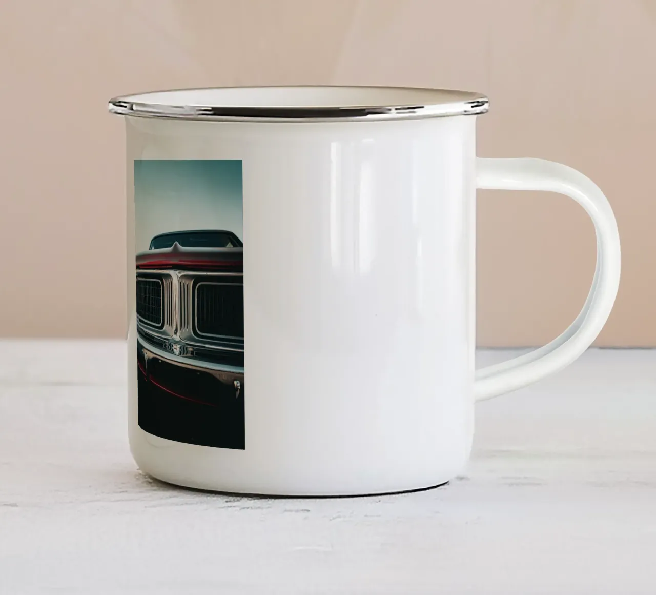 Dodge tazza in smalto da Flo Klein