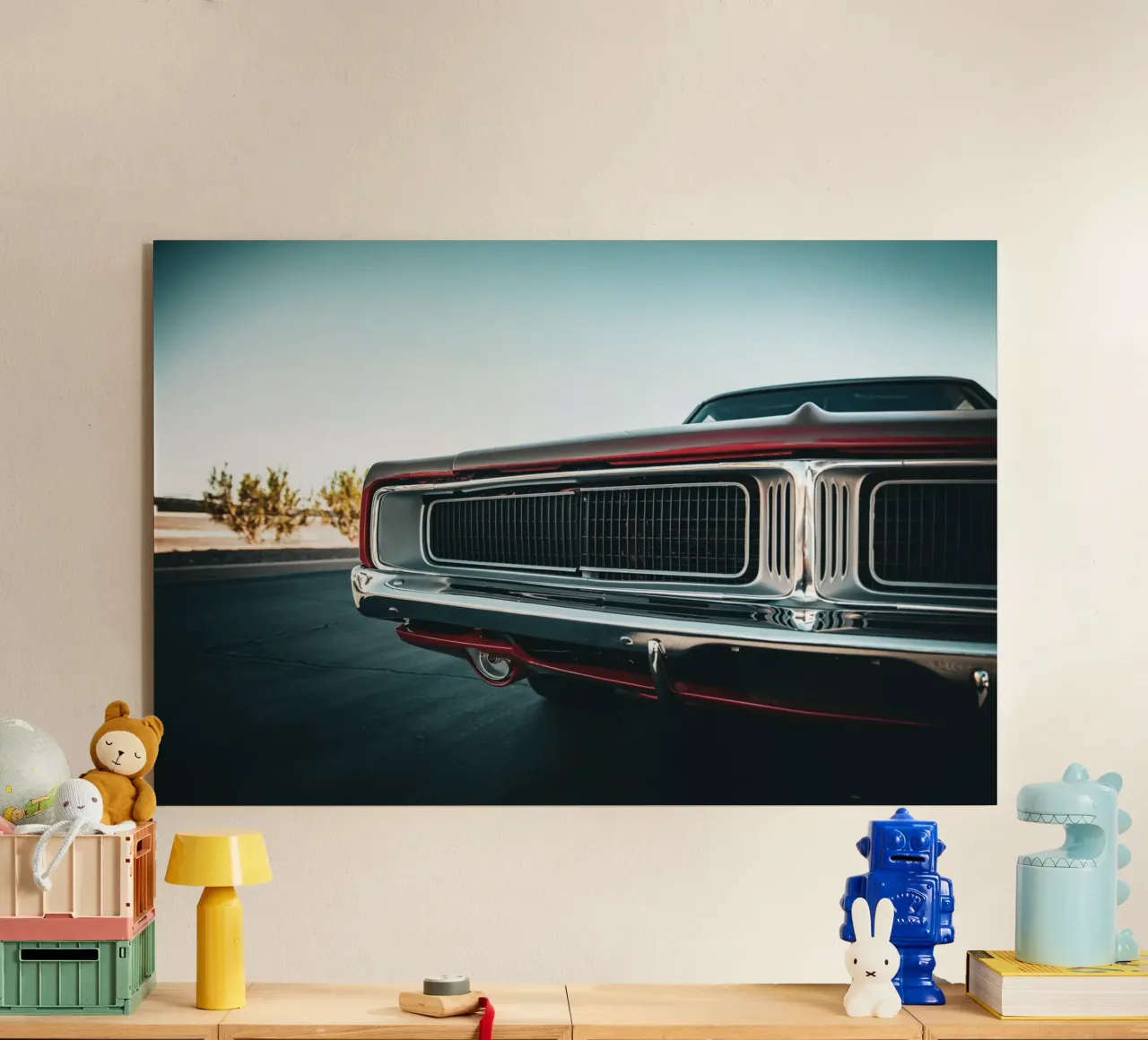 Dodge acryl van Flo Klein